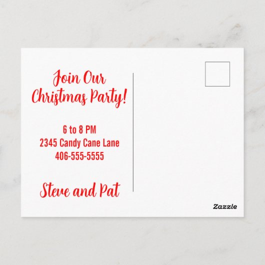 Candy Cane Heart Briefkaart (Achterkant)