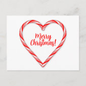 Candy Cane Heart Briefkaart (Voorkant)