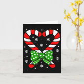 Candy Cane Heart Coquette Bow Christmas Toddler Ki Kaart (Gele Bloem)