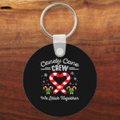 Candy Cane Heart Crew We Stick Together Matching P Sleutelhanger (Voorkant)
