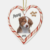 Candy Cane Heart Dog Ornament (Links)