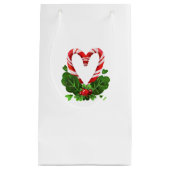 Candy Cane Heart Feestelijke Kerst Feestdagen Klein Cadeauzakje (Voorkant)
