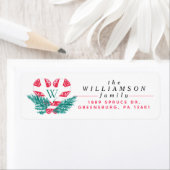 Candy Cane Heart Groene Pine Kerstmis Crest Etiket (Insitu)