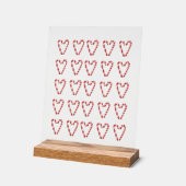 Candy Cane Heart Image Sweet Christmas Holiday  Acryl Bord (Hoek)