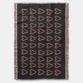 Candy Cane Heart Image Sweet Christmas Holiday  Deken (Voorkant Verticaal)