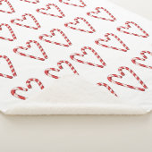 Candy Cane Heart Image Sweet Christmas Holiday  Sherpa Deken (3/4)