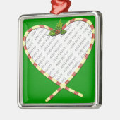 Candy Cane Heart je foto Metalen Ornament (Links)