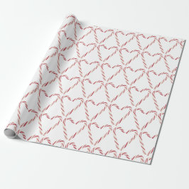Candy Cane Heart - Kies je eigen achtergrond! Cadeaupapier