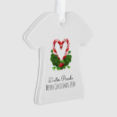 Candy Cane Heart Merry Christmas DOCTOR Naam Jaar Ornament (voorkant)