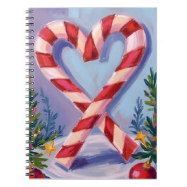 Candy Cane Heart Merry Christmas Notitieboek
