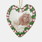 Candy Cane Heart Photo Ornament (Links)