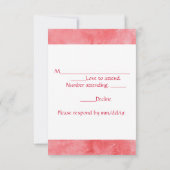 Candy Cane Heart RSVP Response Kaart Winter Weddin (Achterkant)