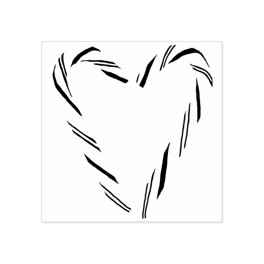 Candy Cane Heart Rubberstempel (Afrduk)