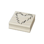 Candy Cane Heart Rubberstempel (Stempel)