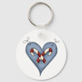 Candy Cane Heart Sleutelhanger (Voorkant)