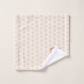 Candy Cane Heart Snowflake Pattern Holiday Bad Handdoek (Wasdoekje)