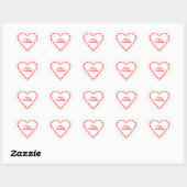 Candy Cane Heart Sticker (Vel)
