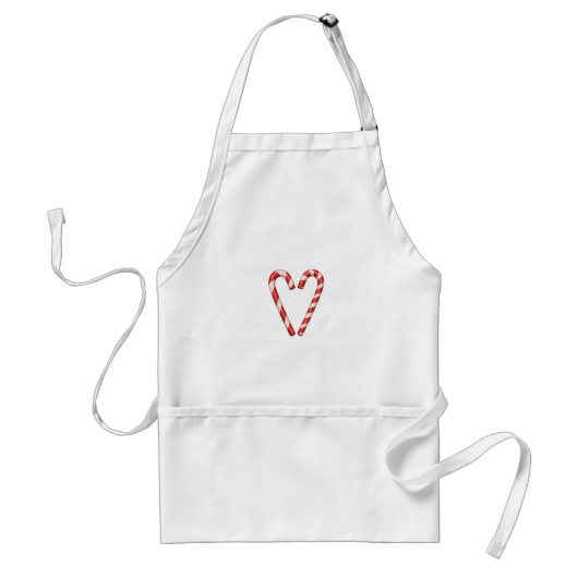 Candy Cane Heart Sweet Christmas Holiday Standaard Schort (Voorkant)