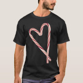Candy Cane Heart T-shirt (Voorkant)