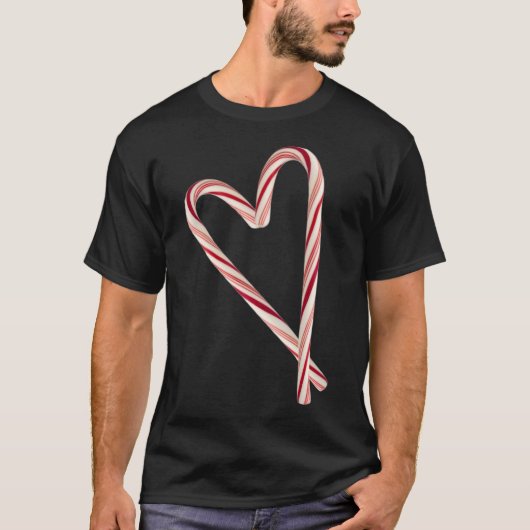 Candy Cane Heart T-shirt (Voorkant)
