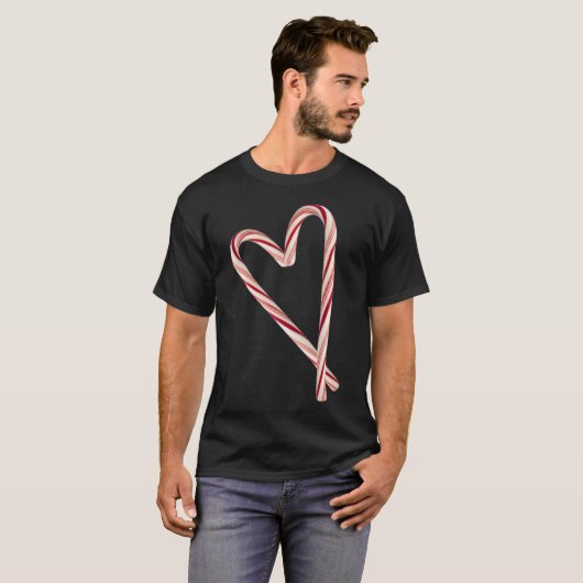 Candy Cane Heart T-shirt (Voorkant volledig)