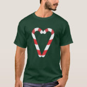 Candy Cane Heart T-shirt (Voorkant)