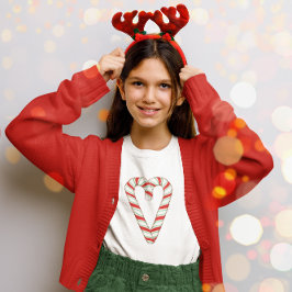 Candy Cane Heart T-shirt