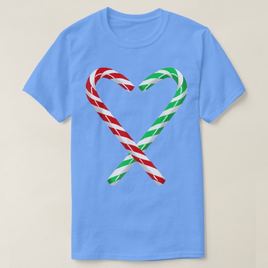 Candy Cane Heart T-shirt (Design voorkant)