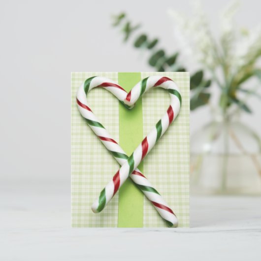 Candy Cane Hearts Briefkaart (Staand voorkant)