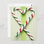 Candy Cane Hearts Briefkaart (Voorkant / Achterkant)