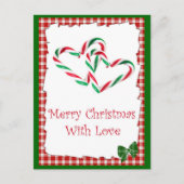 Candy Cane Hearts Briefkaart (Voorkant)