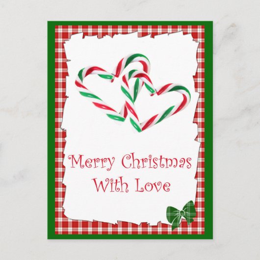 Candy Cane Hearts Briefkaart (Voorkant)