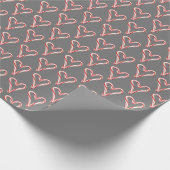 Candy Cane Hearts Cadeaupapier (Hoek)