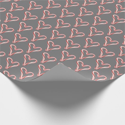 Candy Cane Hearts Cadeaupapier (Hoek)