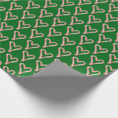 Candy Cane Hearts Cadeaupapier (Hoek)