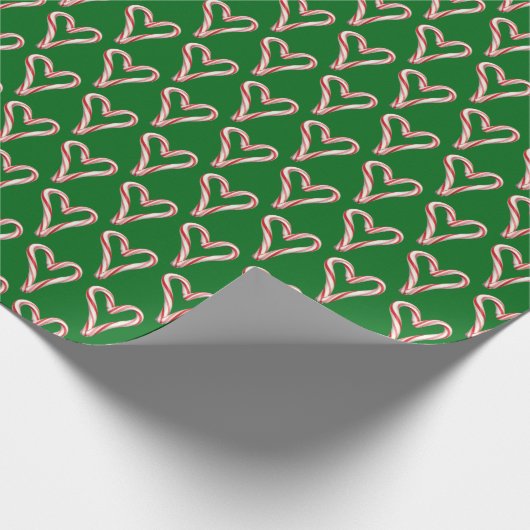Candy Cane Hearts Cadeaupapier (Hoek)