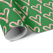 Candy Cane Hearts Cadeaupapier (Rol Hoek)