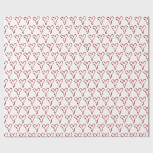 Candy Cane Hearts Cadeaupapier (Vlak)