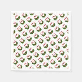 Candy Cane Hearts Feestelijke Vakantie Kerstliefde Servet