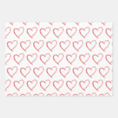 Candy Cane Hearts Kerstkoekjes Kerstboom Inpakpapier Vel (Voorkant)