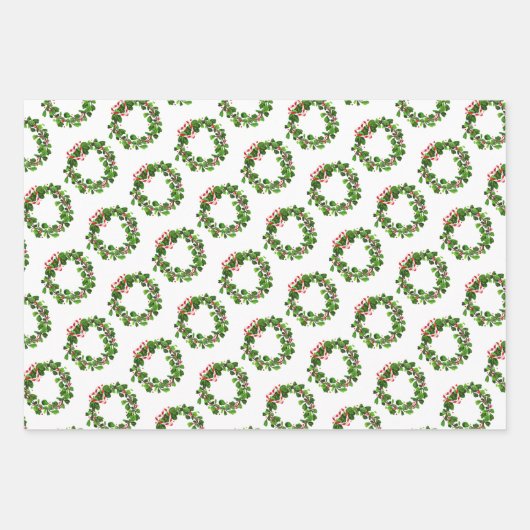 Candy Cane Hearts Kerstmis Joy Sweet Love Fun Inpakpapier Vel (Voorkant 3)