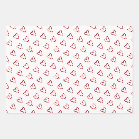 Candy Cane Hearts Kerstmis Joy Sweet Love Fun Inpakpapier Vel (Voorkant 2)