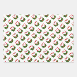 Candy Cane Hearts Kerstmis Joy Sweet Love Fun Inpakpapier Vel