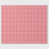 Candy Cane Hearts op roze kerstinpakpapier Cadeaupapier (Vlak)