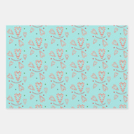 Candy Cane Hearts Personalized Holiday Inpakpapier Vel