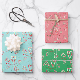 Candy Cane Hearts Personalized Holiday Inpakpapier Vel