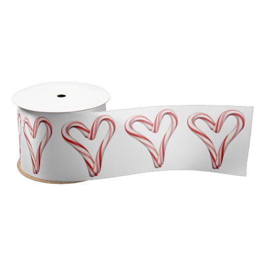 Candy Cane Hearts Satijnen Lint (Spoel)