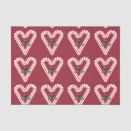 Candy Cane Hearts Tissue Paper Tissuepapier