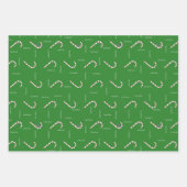 Candy Cane HoHoHo Green Red Kerstfeestay Inpakpapier Vel (Voorkant 2)