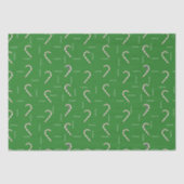 Candy Cane HoHoHo Green Red Kerstfeestay Tissuepapier (Voorkant)